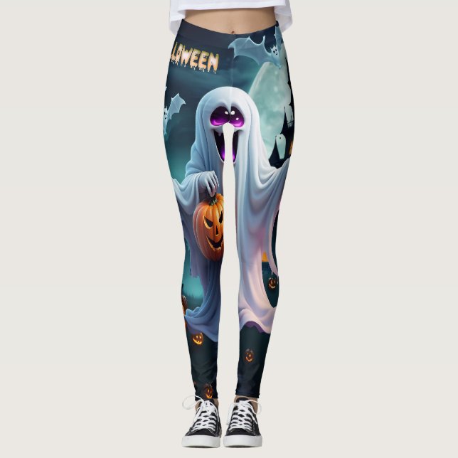 Legging Encantando a design de Halloween. (Frente)