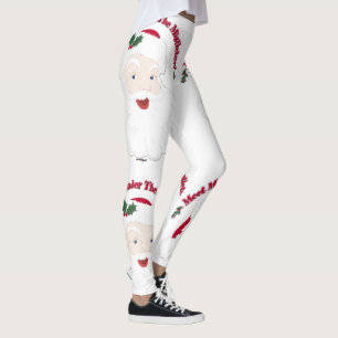 Legging Encontre-Me Sob Os Papais noeis Mistletoe Vintage