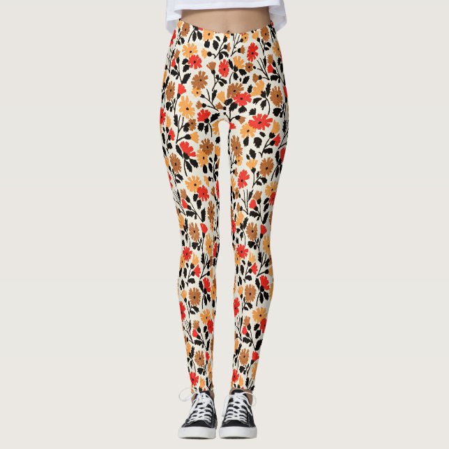 Legging Endleaves of Art floral pattern (Frente)