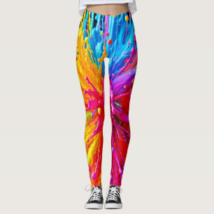 Legging Energia de ruptura de pintura vibrante