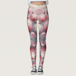 Legging Enfeites de natal esferas brancas cor-de-rosa com 