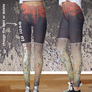 Legging enferrujado abstrato marrom
