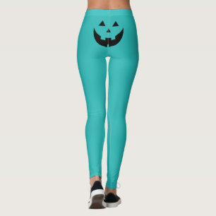 Legging Engraçada cara de abóbora de lanterna do dia das b