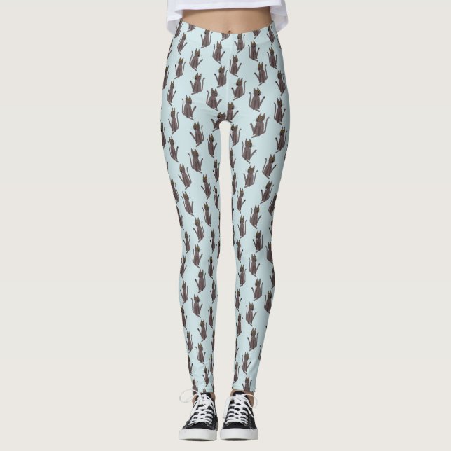 Legging Engraçado Humor de Gato (Frente)