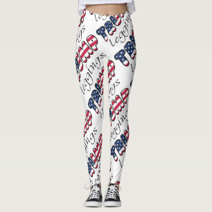 Legging Engrenagem patriótica da eleição das caneleiras