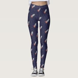 Legging Entrega do Foguete Retroativo com Padrão de Estre
