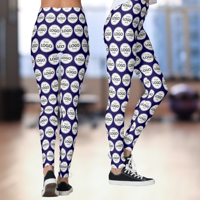 Legging Envio de Padrão de Logotipo Marinha (Criador carregado)