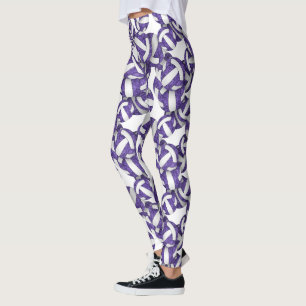 Legging Equipe branca roxa colorido vulgo feminino