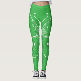 Legging Esboço Delicado Borboleta