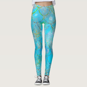 Legging Escalas Bonito de Sereia Azul Shimmer