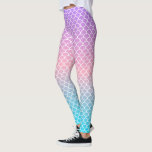 Legging Escalas de Sereia Azul Roxo Gradiente<br><div class="desc">A sereia é bonita em tons azuis e roxos.</div>