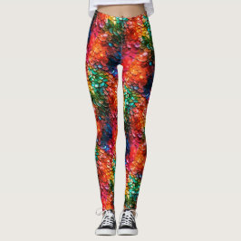 Legging Escamas de Sereia Fantasia Arco-íris
