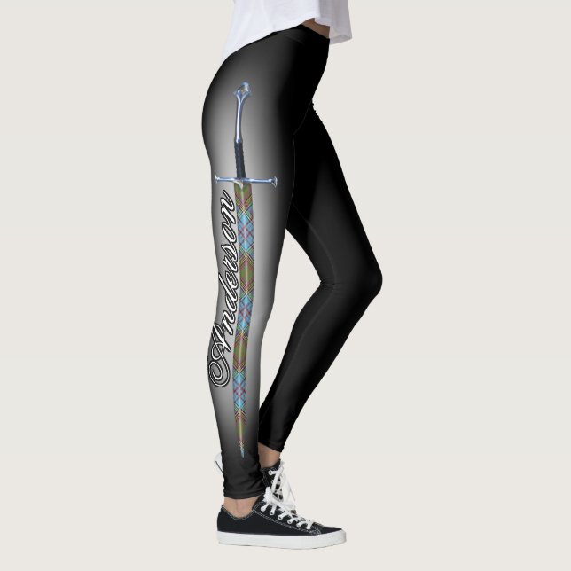 Legging Escocês Aço Clã Anderson Tartan Espada (Direita)