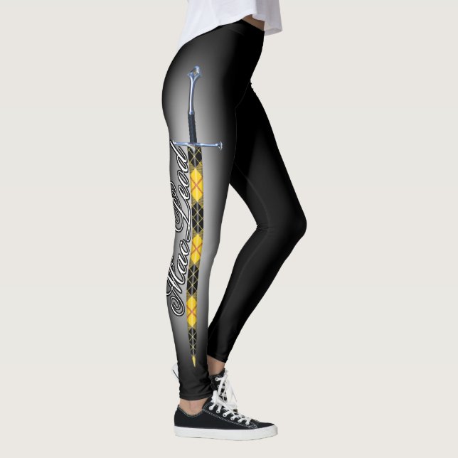 Legging Escocês Aço Clan MacLeod da Espada de Lewis Tartan (Direita)