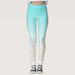Legging Escreva seu texto l Gradiente moderno azul e branc<br><div class="desc">Cores gráficas modernas, gradiente, em azul e branco, com belo texto moderno para uso personalizado.</div>