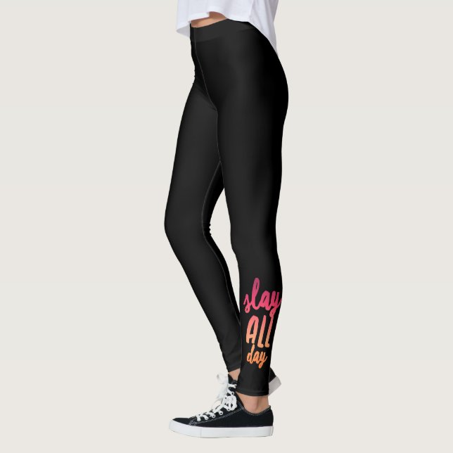 Legging Escrever Pernas do Dia Inteiro (Esquerda)