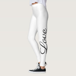 Legging escrita em preto e branco - letra LOVE |