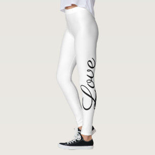 Legging escrita em preto e branco - letra LOVE