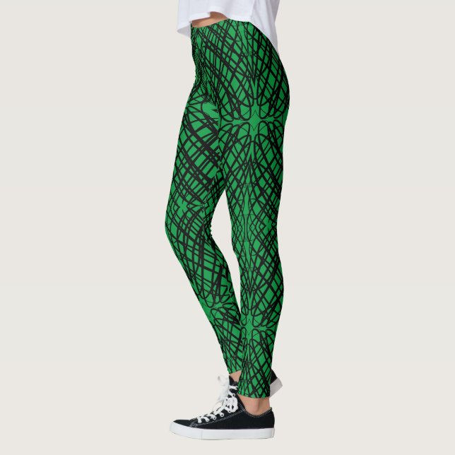 Legging Escrivora Simples | Inclinação Espelho | Verde | (Esquerda)