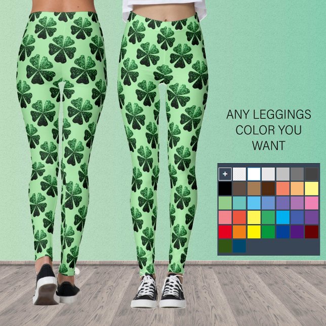 Legging Escuridão brilho verde Escuridão brilho Shamrock P (Criador carregado)