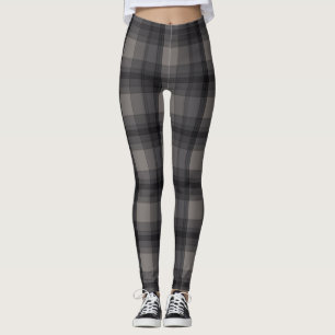 Legging Escuro - xadrez cinzenta