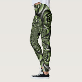 Legging Esferas Mini Floresta Verde Branca