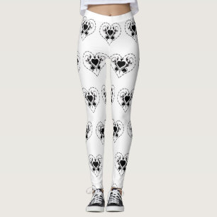 Legging Espadas Pretas do Coração com Fio Barbed_Cove