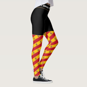 Legging Espanha e bandeira espanhola, moda, viagem/fã esp
