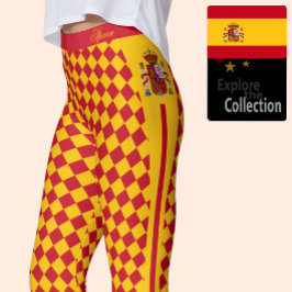 Legging Espanhas, moda, bandeira espanhola