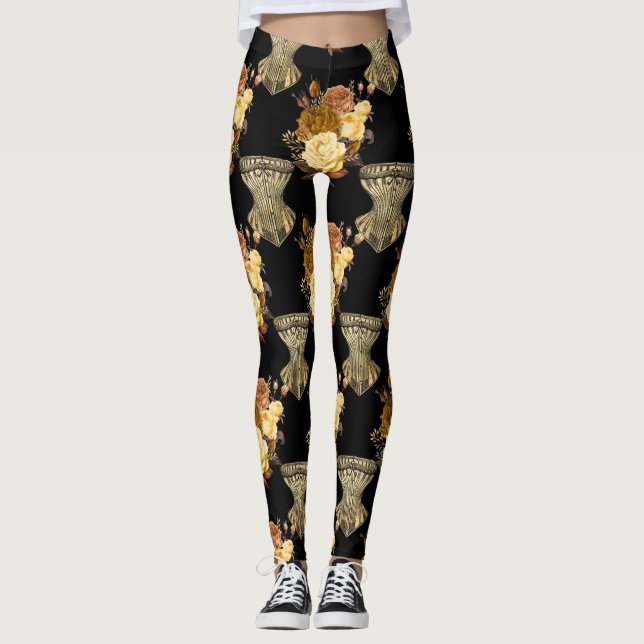 Legging Espartilhos & Flores (Frente)