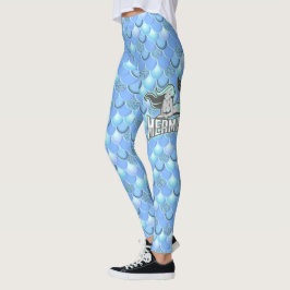 Legging Espectro azul de cores da sereia