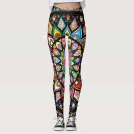Legging Espectro de leggens de mandala coloridas