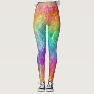 Legging espelcaster - prisma vívido do arco-íris ombre :