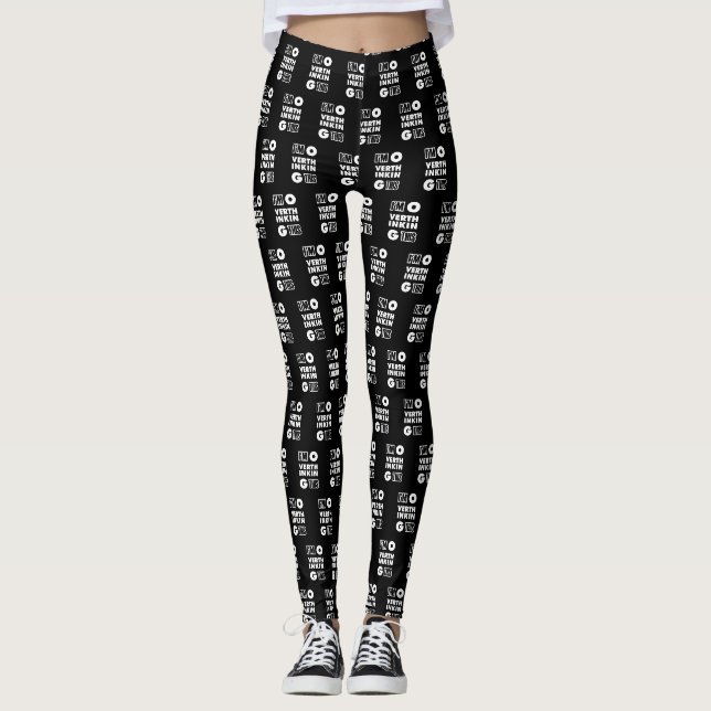 Legging Espera, Estou A Pensar Excessivamente. (Frente)