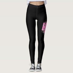 Legging Esperança Consciência do Cancer da Fita Rosa (3)