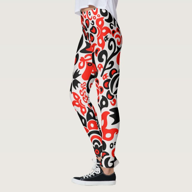 Legging Espetáculo floral de arte popular ucraniana  (Esquerda)