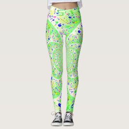 Legging Espiral Abstrato Verde