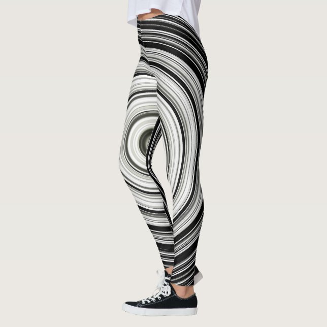 Legging Espiral branca e negra (Esquerda)