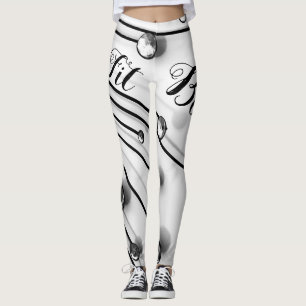 Legging Espiral de Diamante Preto Branco Personalizado
