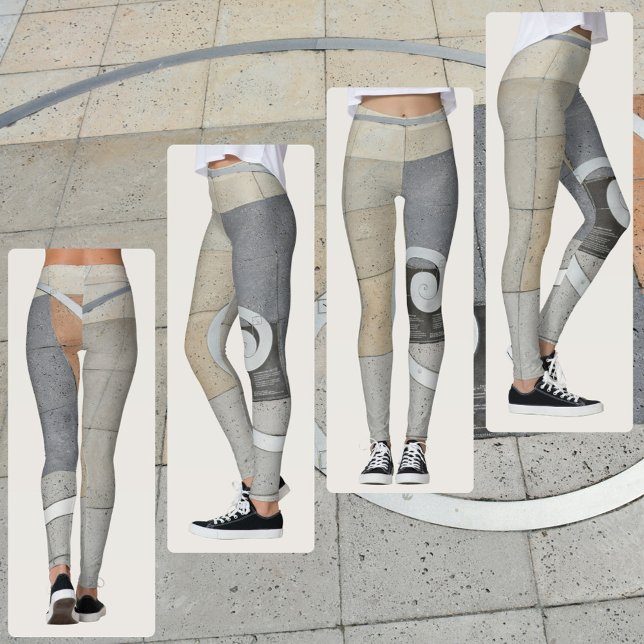 Legging Espiral Dourada Bege Cinza Greige (Criador carregado)