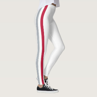 Legging Espírito de Equipe de Ohio, Escarlate, Branco e Pr