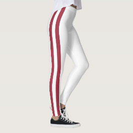 Legging Espírito de Equipe do Arkansas, Vermelho e Branco