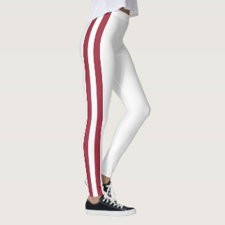 Legging Espírito de Equipe do Arkansas, Vermelho e Branco