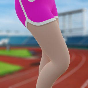 Legging Esportes Cor-de-Rosa com Pernas de Curto