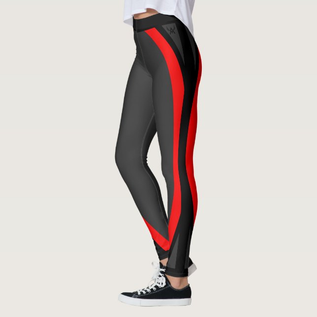 Legging Esportes de Cinza Negra Attoni, Vermelha e Estirpe (Esquerda)