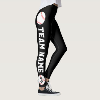 Legging Esportes de número de jogador e nome da equipe de