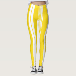 Legging Esportes em forma de pranchas largas, de cor branc