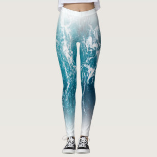 Legging Espumante azul-esbranquiçado, água branca-do-mar
