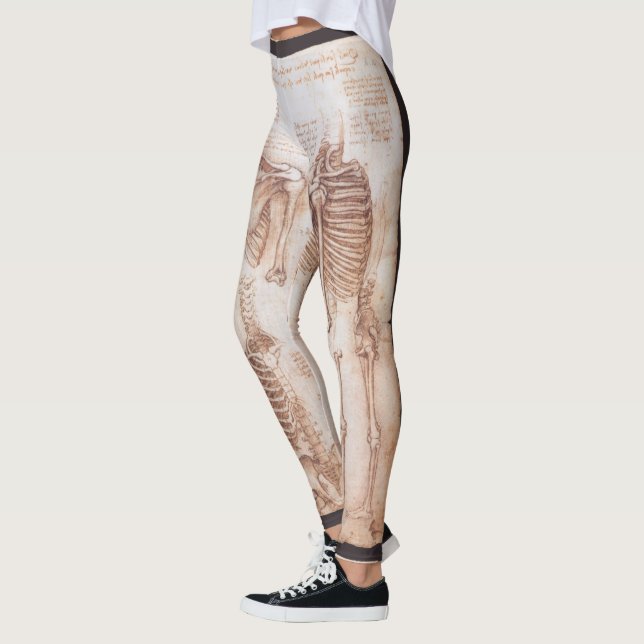 Legging Esqueleto de Ossos da Anatomia Humana de Leonardo  (Esquerda)