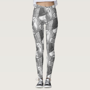 LEGGING ESQUELETO FUMADOR, PERNAS DE CEMITÉRIOS DE MEIO